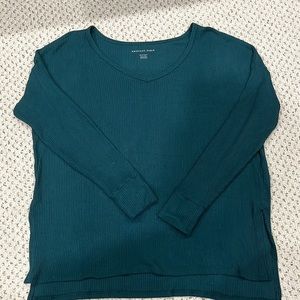 American Eagle Long Thin Green Knit Sweater, women's size XS